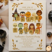 Invitation Halloween Trick ou Treat Spooktacular CostumeParty
