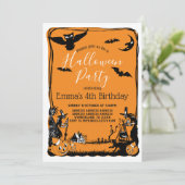 Invitation Halloween, Tricoter ou Traiter, automne, invitatio (Debout devant)