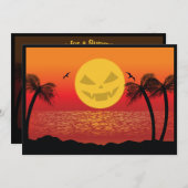 Invitation Halloween tropical (Devant / Derrière)