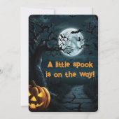 Invitation Halloween Un Baby shower Citrouille Un Peu Parlé (Dos)