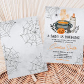 Invitation Halloween Un bébé brasse du Baby shower