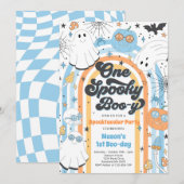 Invitation Halloween Un Fantôme Éffrayant Boo-y 1er Anniversa (Devant / Derrière)