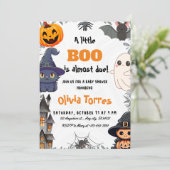 Invitation Halloween Un Petit Baby shower De Boo (Debout devant)