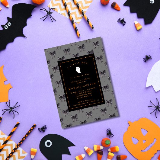 Invitation Halloween Un Petit Boo Baby shower Coquette