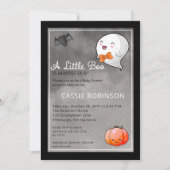 Invitation Halloween Un Petit Boo Ghost Baby shower Garçon (Devant)