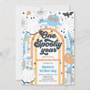 Invitation Halloween une année Éffrayante Fête du 1er anniver