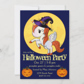 Invitation Halloween Unicorn Pegasus Witch (Devant)