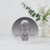 Invitation Halloween unique de crâne élégant (Debout devant)