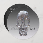 Invitation Halloween unique de crâne élégant (Devant / Derrière)