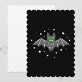 Invitation halloween vampire battes étoiles déplaisantes (Devant / Derrière)
