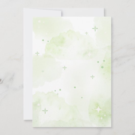 Invitation Halloween verte Un bébé brasse Baby shower (Dos)