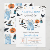 Invitation Halloween Vêtements Petit Baby shower Boo (Devant / Derrière)