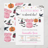 Invitation Halloween Vêtements Petit Baby shower Boo (Devant / Derrière)