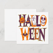 Invitation Halloween vibrant colorful (Devant / Derrière)
