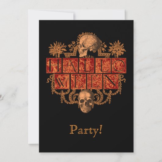 Invitation Halloween Vintage (Devant)