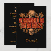 Invitation Halloween Vintage (Devant / Derrière)