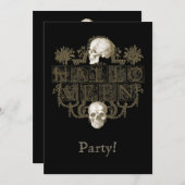 Invitation Halloween vintage (Devant / Derrière)