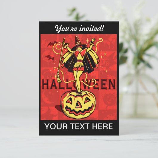 Invitation Halloween (vintage) (Debout devant)