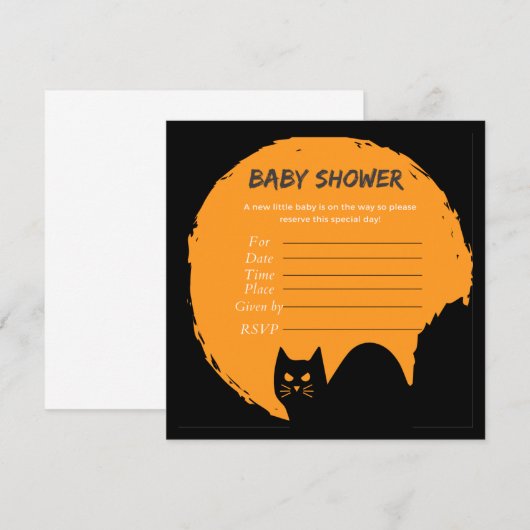 Invitation Halloween vintage (Devant / Derrière)