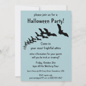 Invitation Halloween vintage, Cimetière Déplaisant aux Graves (Dos)