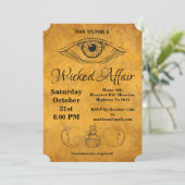 Invitation Halloween Vintage de Golden Moth (Debout devant)