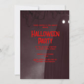 Invitation halloween vintage gothique (Devant)