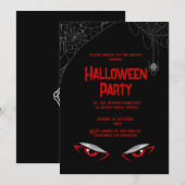 Invitation halloween vintage gothique (Devant / Derrière)