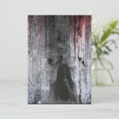 Invitation halloween vintage gothique (Debout devant)