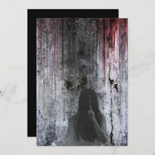 Invitation halloween vintage gothique (Devant / Derrière)