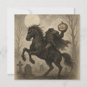 Invitation Halloween vintage/gothique sans tête/automne