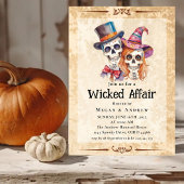 Invitation Halloween Vintage Gothique Skull Invit