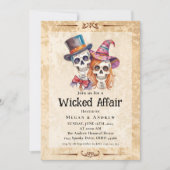 Invitation Halloween Vintage Gothique Skull Invit (Devant)