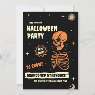 Invitation Halloween vintage, Nuit d'Halloween