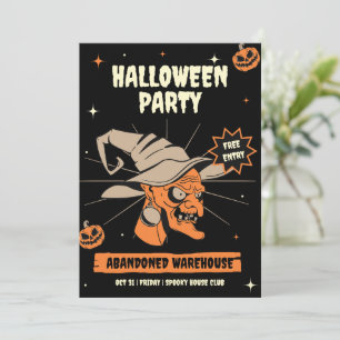 Invitation Halloween vintage, Nuit d'Halloween 