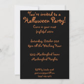 Invitation Halloween vintage par Ellen Clapsaddle, Chat noir (Dos)