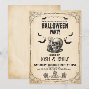 Invitation Halloween vintage Peau adulte