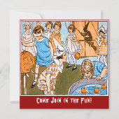 Invitation Halloween vintage pour les enfants (Devant)