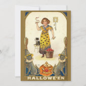 Invitation Halloween vintage Se préparer pour la fête (Devant)