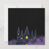 Invitation Halloween violet noir amusant (Rectangle) (Dos)