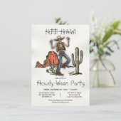 Invitation Halloween Western Cowboy Howdy-Ween Party (Debout devant)