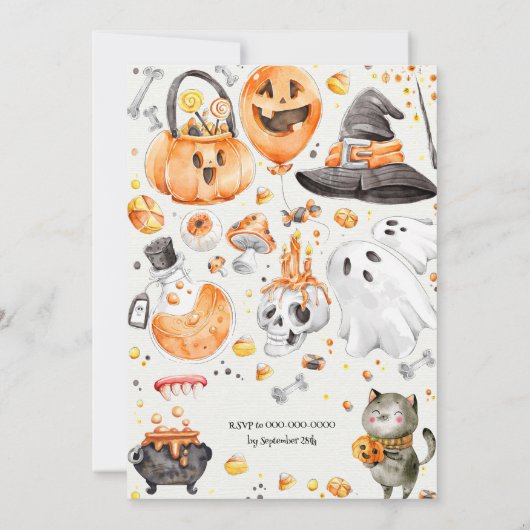 Invitation Halloween Whimsical 'Spooktacular' (Dos)