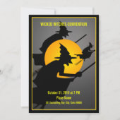 Invitation Halloween Wicked Witches Convention Funny Party (Devant)
