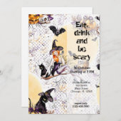 Invitation Halloween Witch (Devant / Derrière)