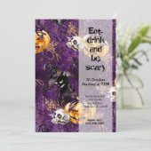 Invitation Halloween Witch (Debout devant)