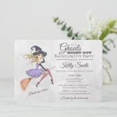 Invitation Halloween Witch Bachelorette Party (Debout devant)