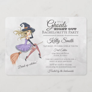 Invitation Halloween Witch Bachelorette Party