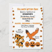 Invitation Halloween Witch Bash Jack-o'-lantern fête d'annive (Devant)