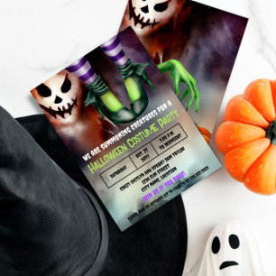 Invitation Halloween Witch Costume Fantôme