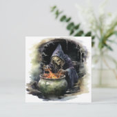 Invitation Halloween "Witch & Whiskey Whirl" (Debout devant)