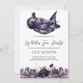 Invitation Halloween Witches Tea Party (Devant)